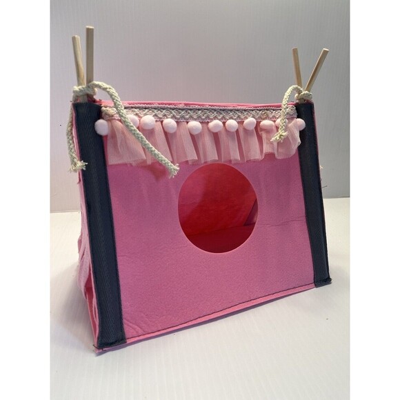 Guinea Pig Bundle Small Pet Hide Pink Felt Tent, Snuffle Mat And Treat Ball - Picture 5 of 11